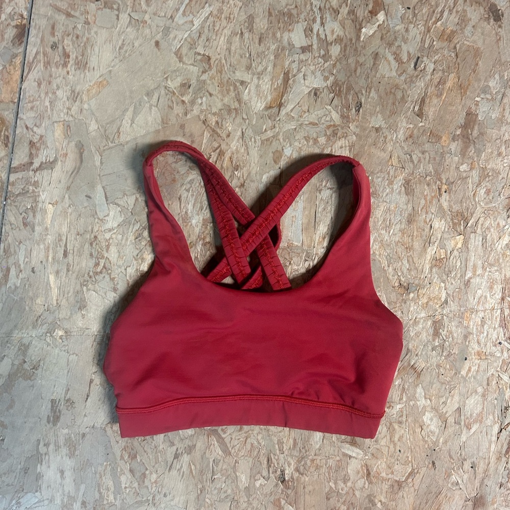 Lululemon Athletica Cross-Back Red Sports Bra